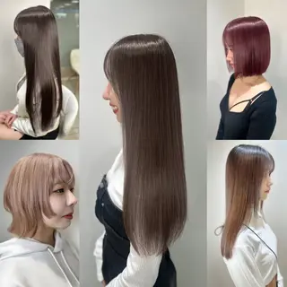 ロング カラー パーマ 髪質改善/縮毛矯正 /ブリーチ矯正/岡部のヘアスタイル