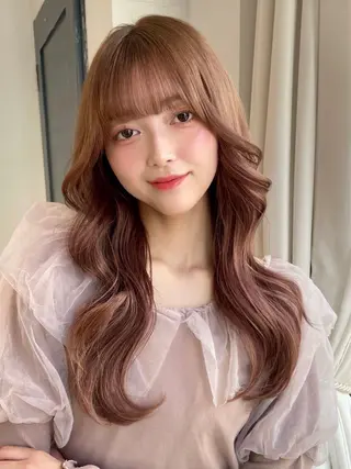 ロング ヘアアレンジ 盛れる韓国ヘア🩰/ 透明感カラー/華のヘアスタイル