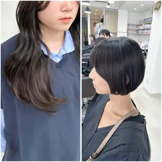 ショート 地毛風縮毛矯正 / ショート🫧ひらやまのヘアスタイル
