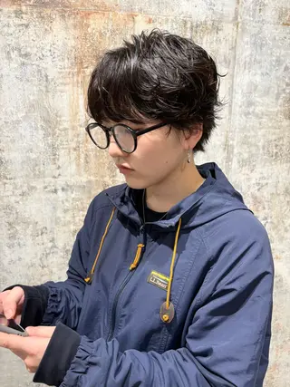 ショート パーマ 【お洒落パーマ】 Elme　肥塚康汰郎のヘアスタイル