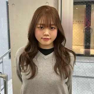 セミロング カラー ✨うる艶/ブリーチ✨ 𝓡𝒖𝓷𝐚💋のヘアスタイル