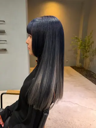 ロング カラー 岡崎/髪質改善/ ハイトーン/鈴木進のヘアスタイル