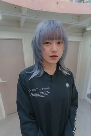 ミディアム kyon.hair 韓国カットカラーのヘアスタイル
