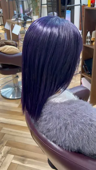 セミロング カラー 透明感/艶感/ハイ トーン/HIKARUのヘアスタイル