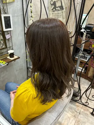 セミロング メンズ/ヘアセット/ 顔周りレイヤー/💶のヘアスタイル