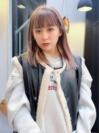 ロング カラー 田川 華奈のヘアスタイル