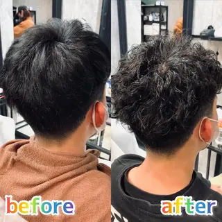 ショート パーマ メンズ AI TOKYO  横浜店所属・メンズ支持数No.1 👑リュウ👑のヘアスタイル