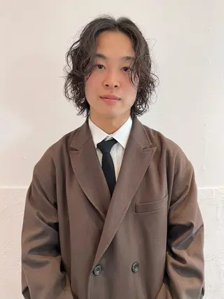 セミロング メンズ メンズスタイリスト リュウジのヘアスタイル