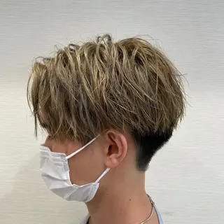 ショート カラー メンズ 【メンズ縮毛矯正】 田中秀斗のヘアスタイル