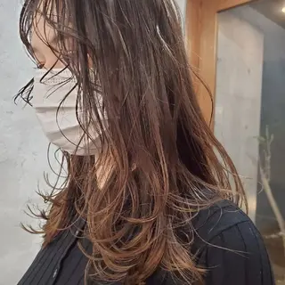 セミロング カラー hair labo nico 藤沢店所属・梅澤 勧太のヘアスタイル