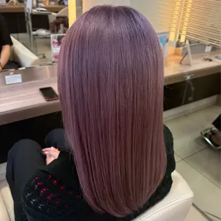 セミロング カラー 韓国🇰🇷/透明感 カラー⭐ひかり⭐️のヘアスタイル
