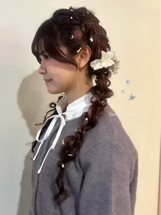 ロング ヘアアレンジ 暖色カラー/レイヤー 🌙 オノユリカのヘアスタイル