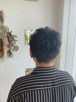 ショート カラー パーマ ヘアアレンジ メンズ 美容室 ソンリエのヘアスタイル