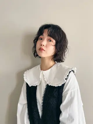 ミディアム パーマ FILMS所属・レイヤーボブ★ cocomoのヘアスタイル