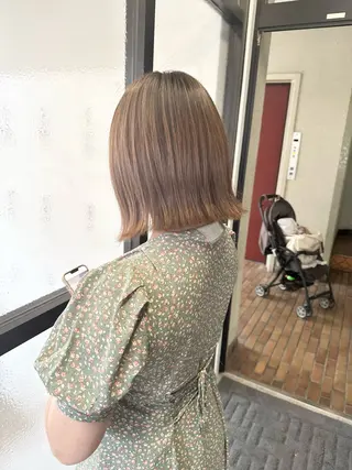 ミディアム 店長🌟小顔似合わせ デザインカラー◎古田のヘアスタイル