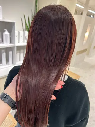 セミロング カラー 🩰ニシムラヒカリ 半個室salon♡*のヘアスタイル