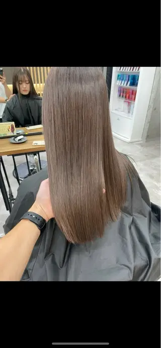 カラー 乾かしただけで艶髪✨ 縮毛矯正天王寺はやとのヘアスタイル