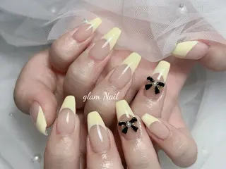 ネイル エツメ💅 長さだし🎀デザインのネイルデザイン