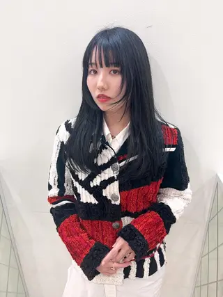 セミロング カラー 原宿パーマ kazuのヘアスタイル