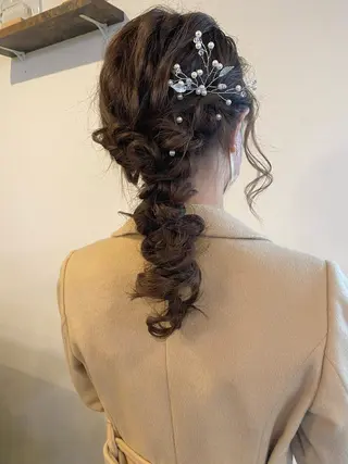 セミロング ヘアアレンジ 桑原 菜摘のヘアスタイル