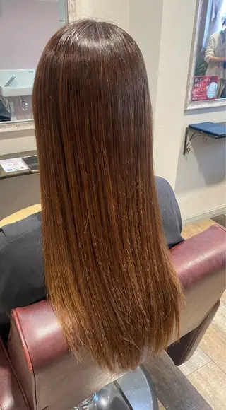 ロング あいさ🤍ムラ無しカ ラー🤍のヘアスタイル