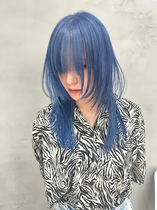 セミロング ハイトーン/渋谷 かわいみきとのヘアスタイル