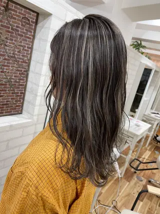 セミロング カラー Reb_keiji 👑小倉圭司のヘアスタイル