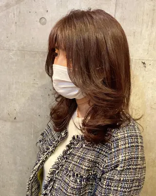 セミロング カラー ✂︎岡根 京花✂︎のヘアスタイル