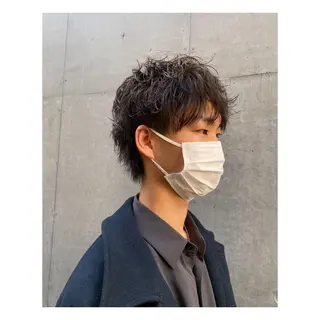 パーマ メンズ 菊池大一 溝の口パーマのヘアスタイル