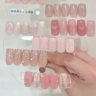 ネイル 🎀チーク/ちゅるん 🫧chisa🎀のネイルデザイン