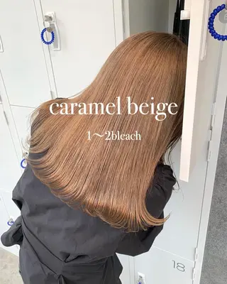 セミロング カラー Kana 🍋 ハイトーン【高円寺】のヘアスタイル