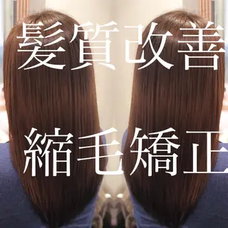 セミロング カラー パーマ 面谷 一光のヘアスタイル