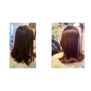 セミロング カラー ✨縮毛矯正✨髪質改善 ナカシマ ユミのヘアスタイル