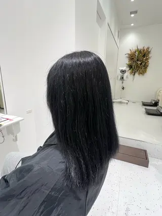 セミロング カラー はらだ あゆのヘアスタイル