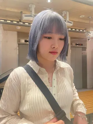 ミディアム カラー 艶ハイトーン👑♡ NATSUKIのヘアスタイル