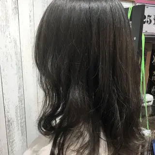 セミロング カラー パーマ 金崎 新吾のヘアスタイル