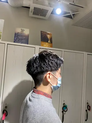 ショート 縮毛矯正とレイヤー /杉村凜汰郎のヘアスタイル