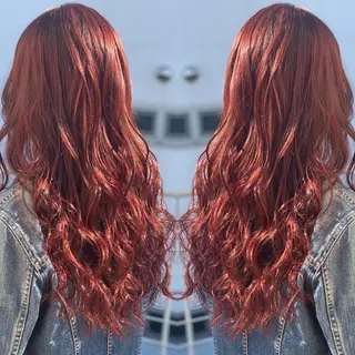 ロング カラー ヘアアレンジ 髪質改善×ハイトーン 中田啄也のヘアスタイル