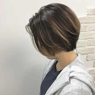 ショート カラー ヘアアレンジ 前田 善夫のヘアスタイル