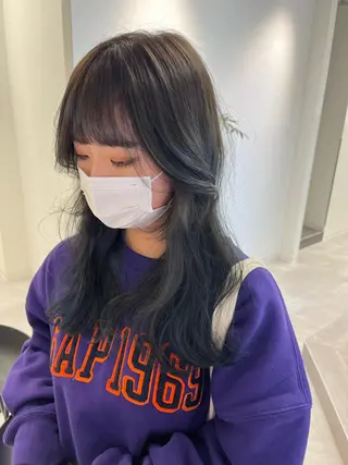 セミロング カラー ヘアアレンジ umu.［韓国ヘア /レイヤーカット］のヘアスタイル