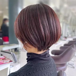 ショート 赤みなしカラー/梅田 /レイヤー/IORIのヘアスタイル