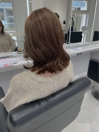 セミロング カラー ya₥a/メンズカッ ト/透明感カラーのヘアスタイル