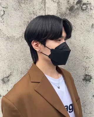 メンズ メンズカット/韓国 ウルフ/毛流れのヘアスタイル