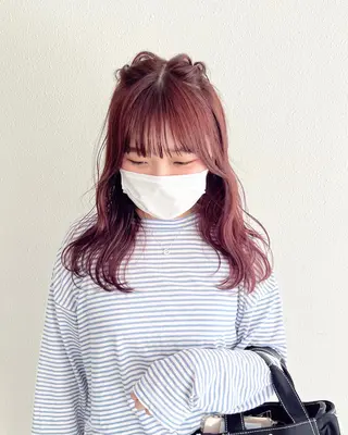 ロング カラー ヘアアレンジ 🎀taro ブリーチなしカラーのヘアスタイル