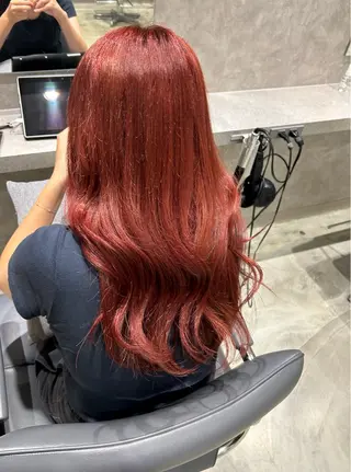 ロング カラー 新宿ハイトーン/ カットモデル/のりかのヘアスタイル