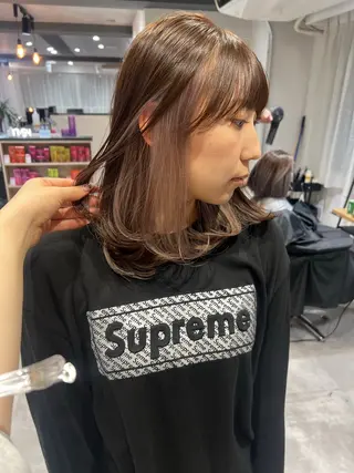 セミロング カラー ダブルカラー🩰 CHIHIRO👒のヘアスタイル