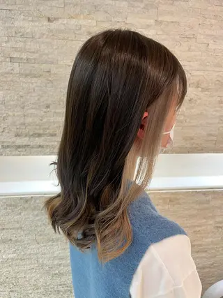 ロング カラー 韓国/インナーカラー 🍑YUI🍑のヘアスタイル