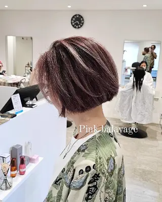 ショート カラー ヘアアレンジ E Komo hair所属・Wow❕E Komo hair 永井一輝のヘアスタイル