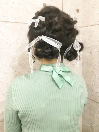 ヘアアレンジ ヘアセット☆ 髪質改善カラー☆まいのヘアスタイル