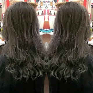 セミロング カラー 植田 /エクステ /ブリーチ/髪質改善のヘアスタイル